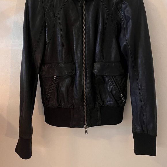 Mackage 100% Leather Bomber Jacket - Picture 6 of 6